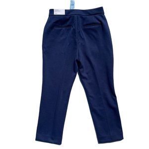 Ann Taylor SIZE 12P Petite "The Ankle" High Rise Navy Career Pants NWT